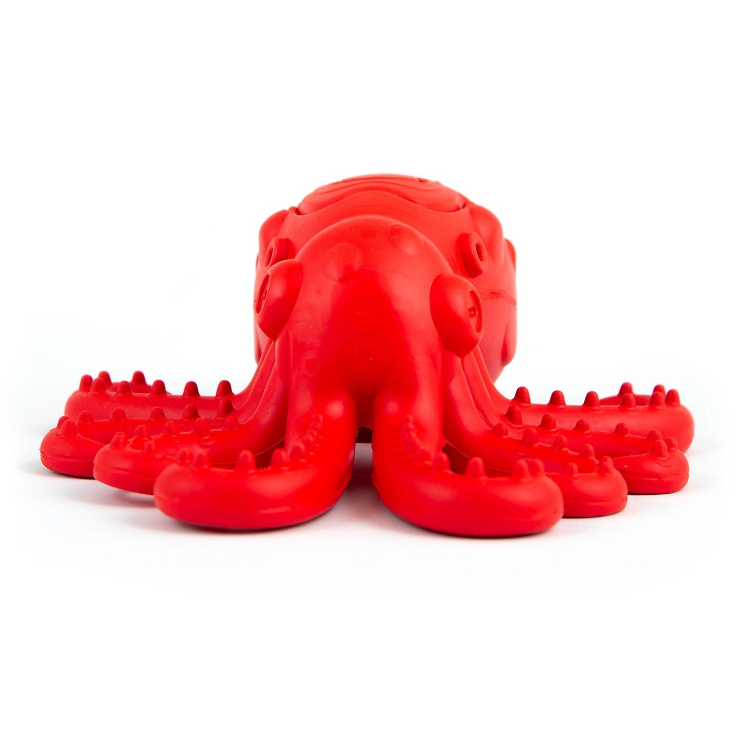 Jeffers Red Octopus Natural Rubber Treat Dispensing Dental Dog