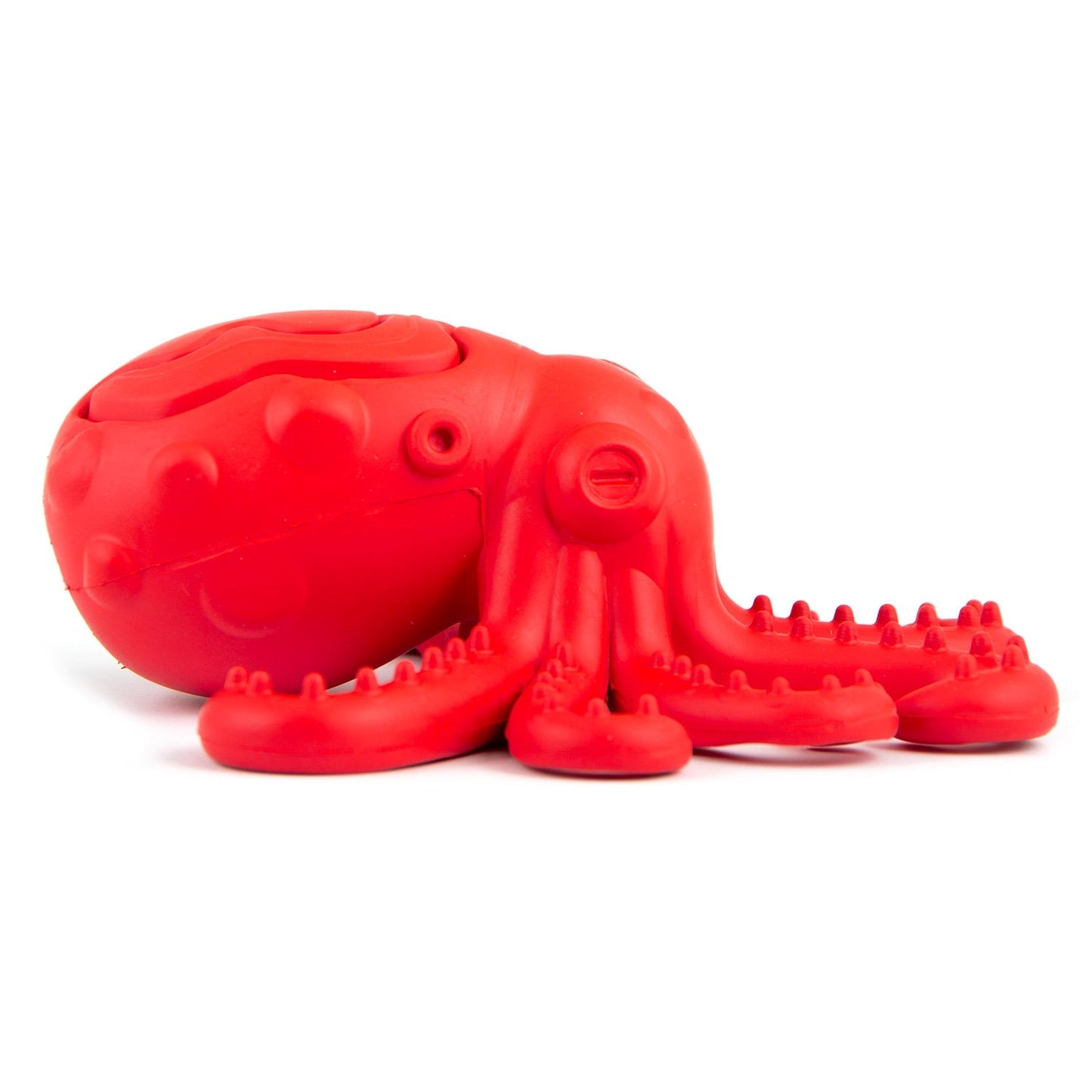 Jeffers Red Octopus Natural Rubber Treat Dispensing Dental Dog