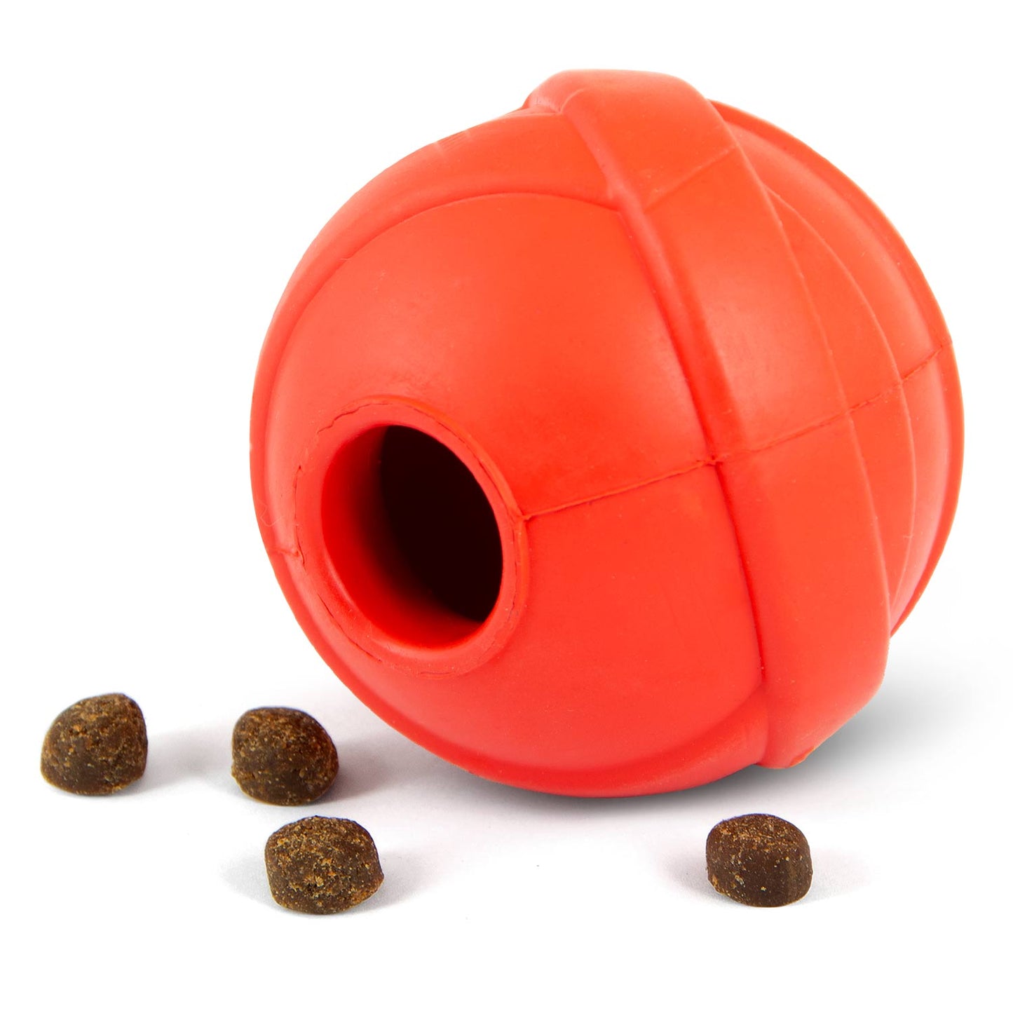 Jeffers Red Orbits Ball Natural Rubber Dental Treat Dispensing