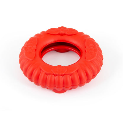 Durable Red Virgo Natural Rubber Dog Dental Tug Toy For Dogs