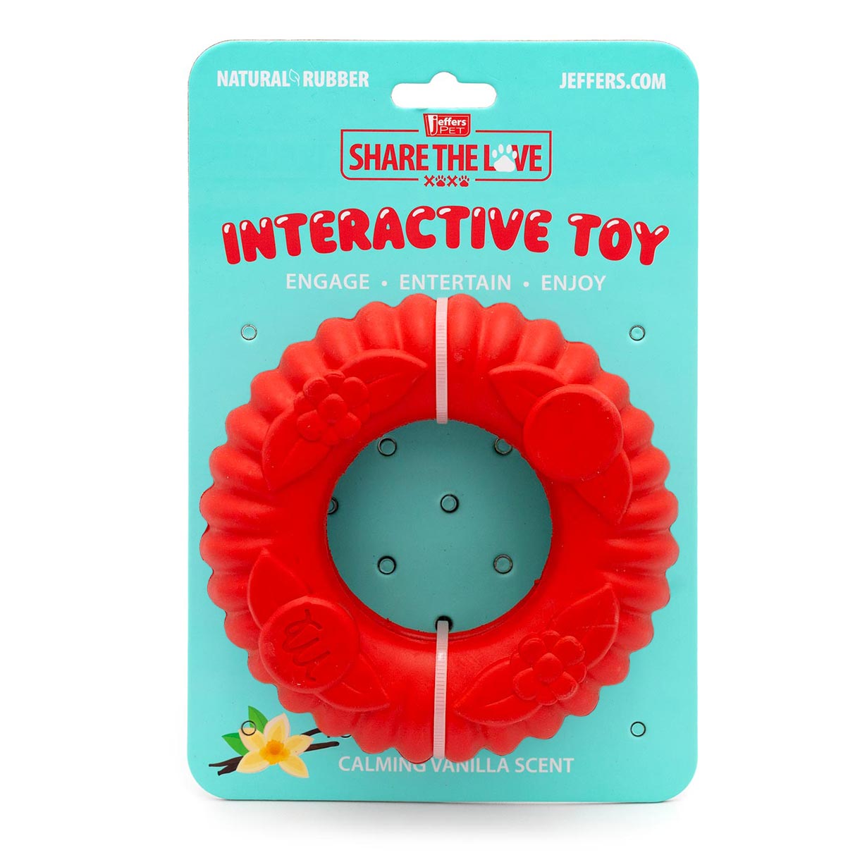 Durable Red Virgo Natural Rubber Dog Dental Tug Toy For Dogs