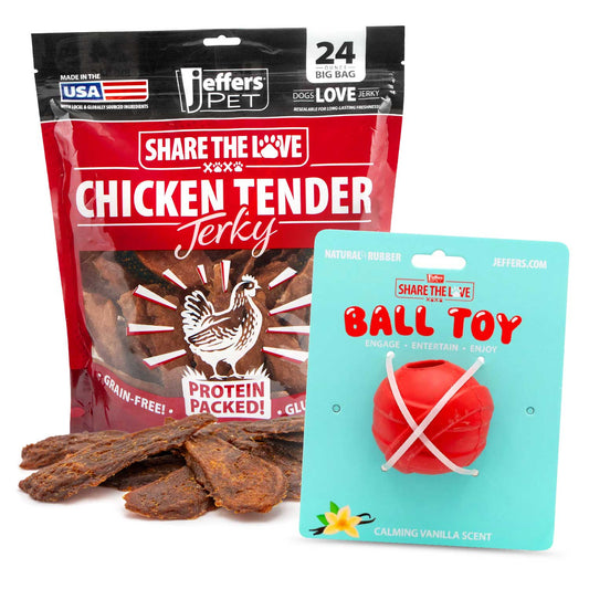 Jeffers Stuffable Dog Chew Toys with Chicken Breast Jerky Treats