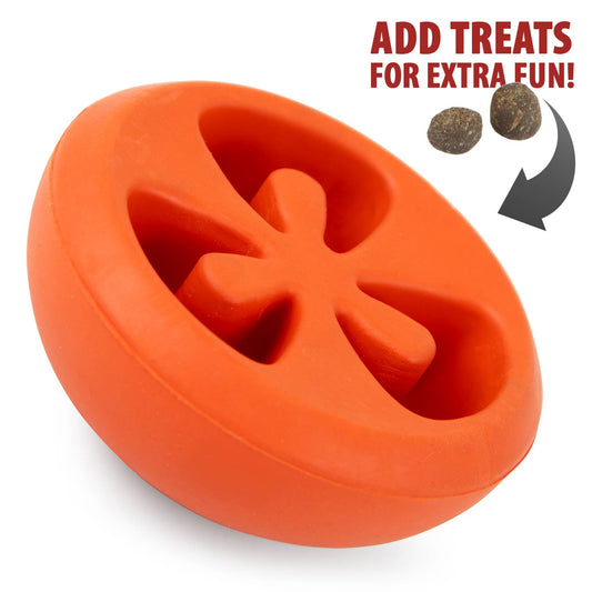 Jeffers Tomato Shaped Natural Rubber Treat Dispensing Dental Dog