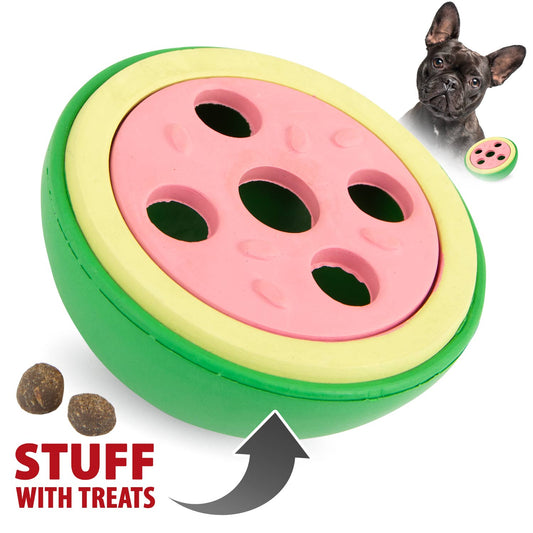 Jeffers Watermelon Natural Rubber Treat Dispensing Dog Dental