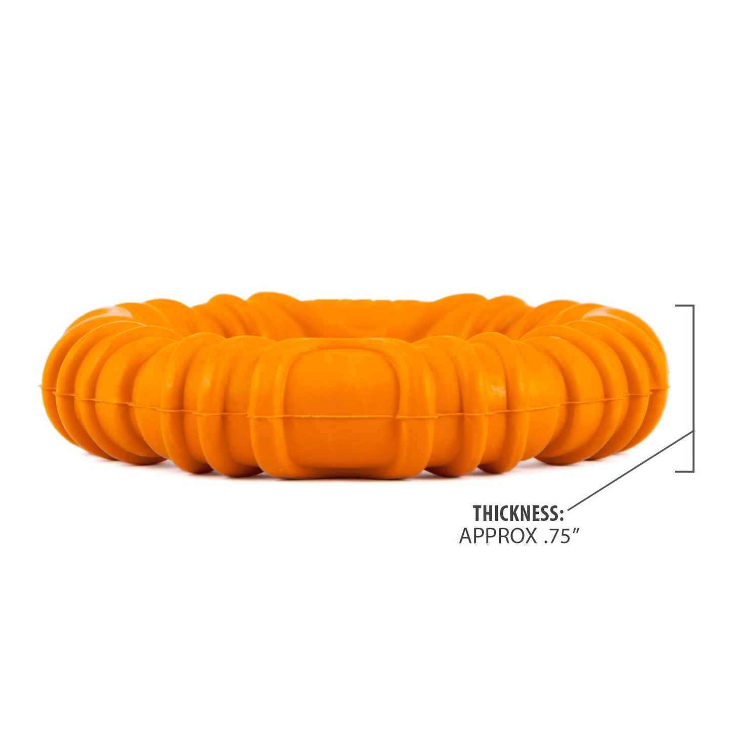 Jeffers Wavy Ring Tugger Natural Rubber Dog Chew Toy for Tug