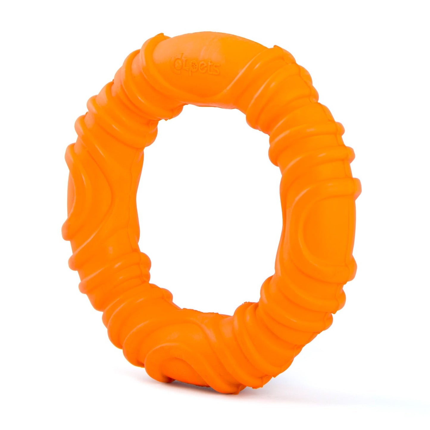 Jeffers Wavy Ring Tugger Natural Rubber Dog Chew Toy for Tug