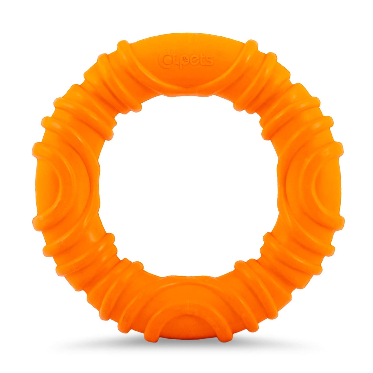 Jeffers Wavy Ring Tugger Natural Rubber Dog Chew Toy for Tug