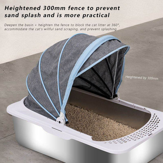 Purrfect Pet Kingdom Jumbo Stainless Steel Cat Litter Box black Purrfect Pet Kingdom