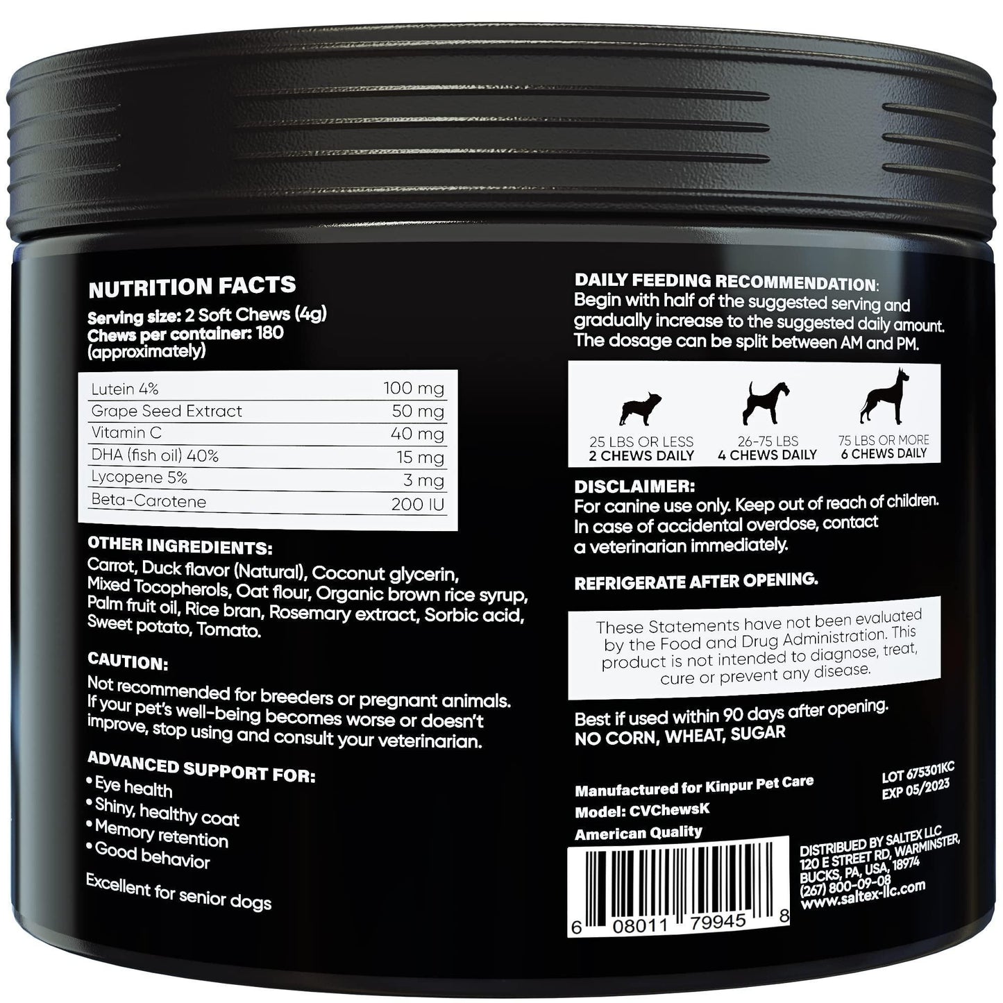 Purrfect Pet Kingdom Eye Vitamins for Dogs - Clear Vision Purrfect Pet Kingdom