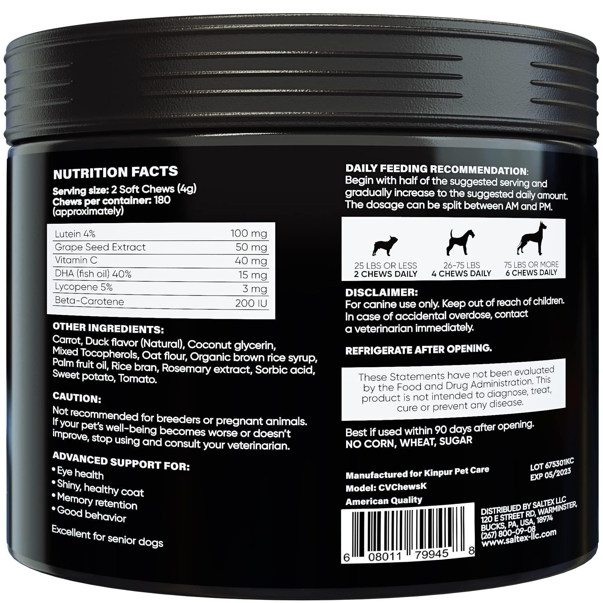 Purrfect Pet Kingdom Eye Vitamins for Dogs - Clear Vision Purrfect Pet Kingdom