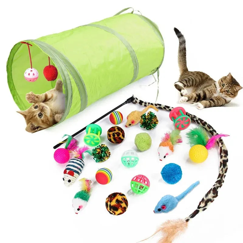 Kitten Toys Variety Pack by WTN Essentials, featuring colorful interactive toys for curious cats, available in packs of 12...