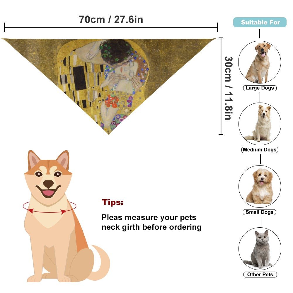 Pet Supply Klimt The Kiss Scarf for Daily Use for Comfort - lifestyle product image for pet supply