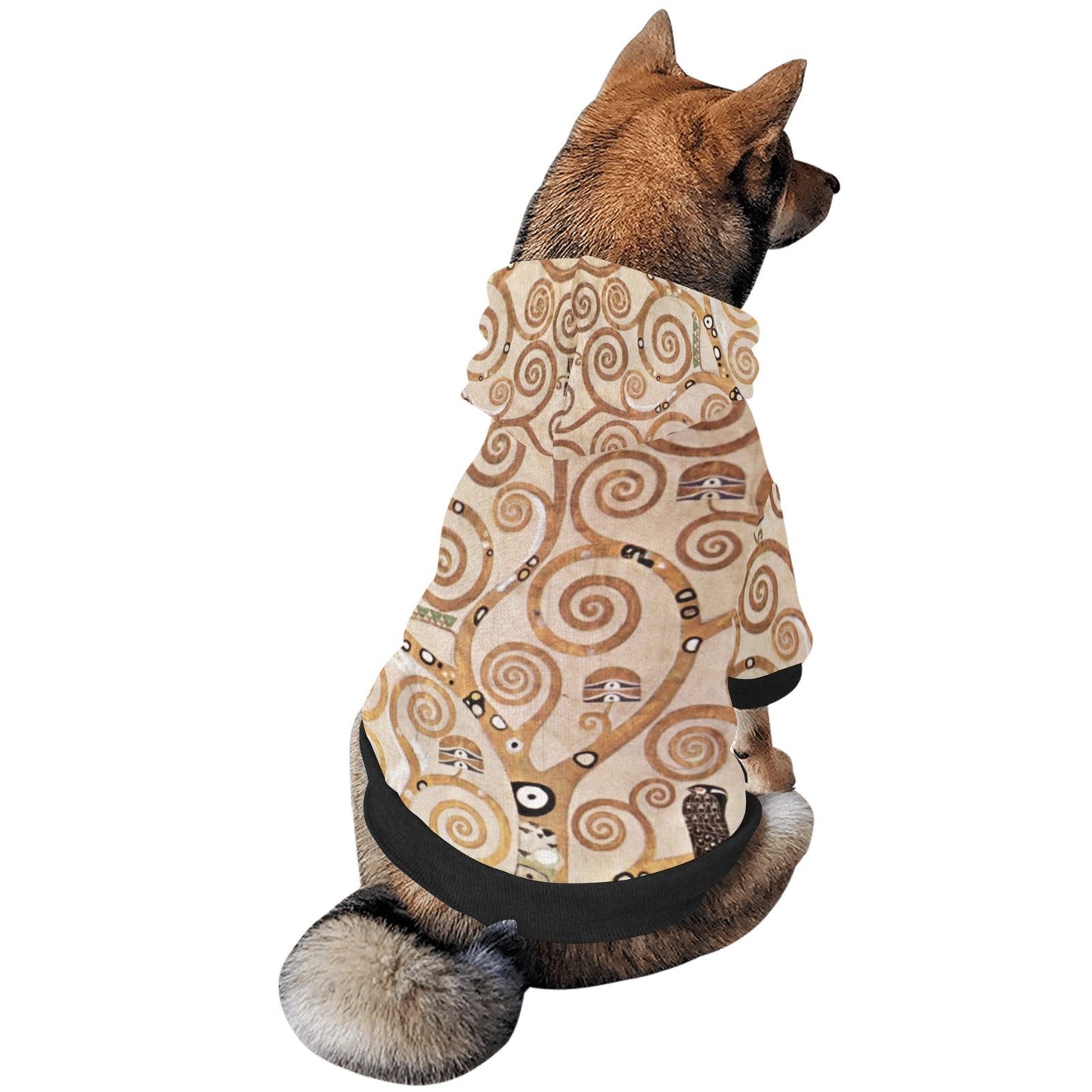 Klimt Tree of Life, Stoclet Frieze Button Hoodie