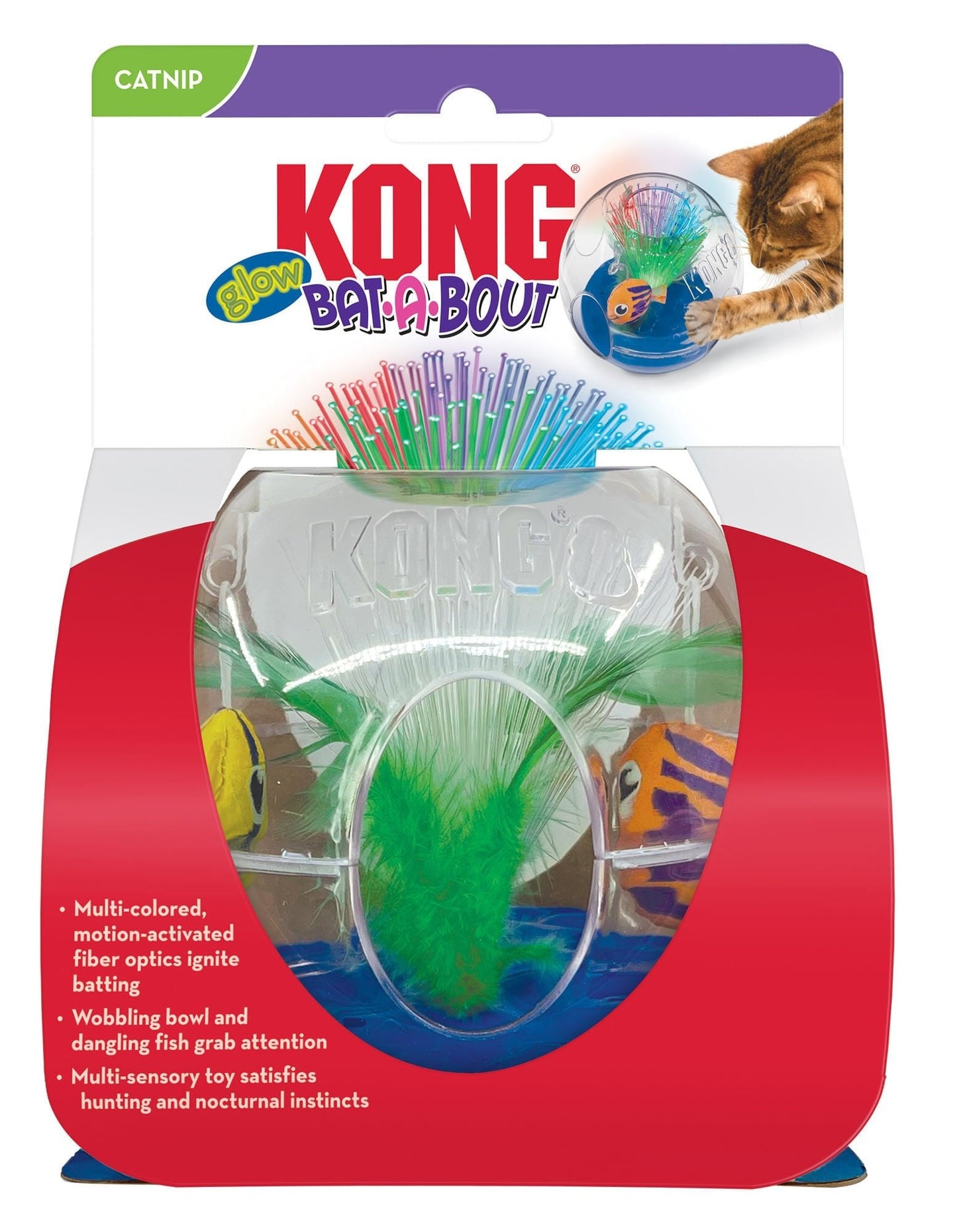 KONG Bat-A-Bout Glow Aquarium toy | Purrfect Pet Kingdom
