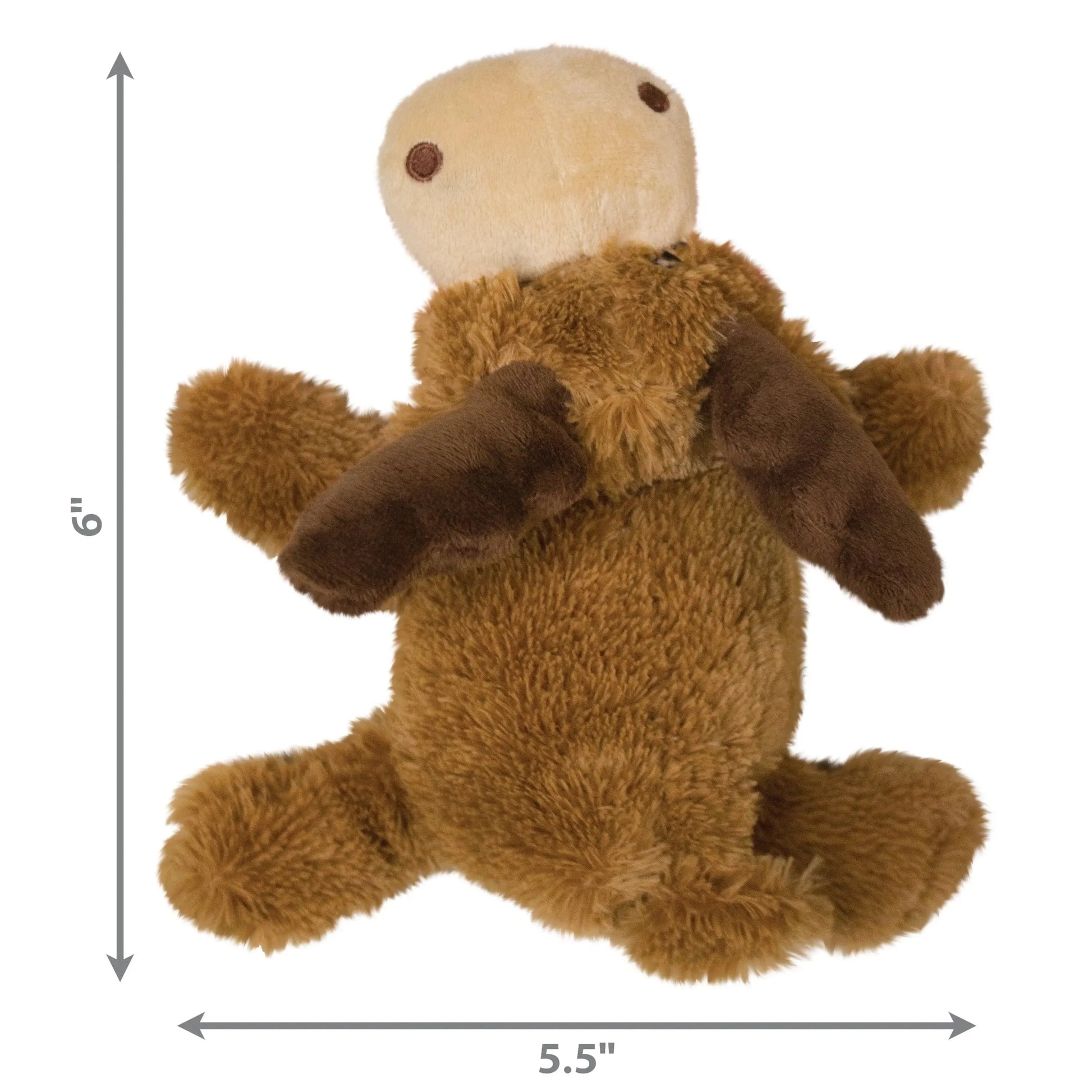 Small KONG ® Cozie™ Marvin the Moose Dog Toy by K9 Outdoors in brown, perfect for playful dogs.