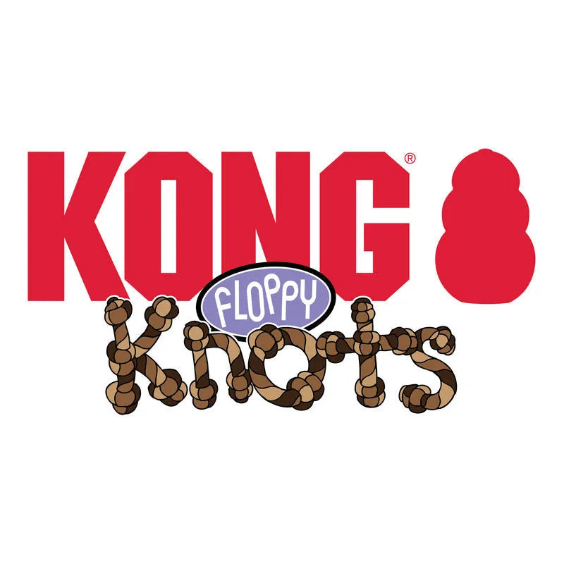 Kong Floppy Knots Elephant toy by Purrfect Pet Kingdom, available in small/medium and medium/large sizes, perfect for dogs.
