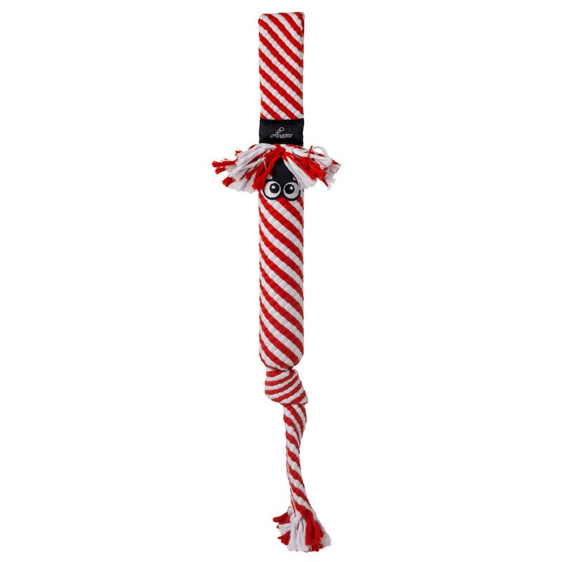 KONG Holiday Scrubz Candy Cane Dog Tug & Fetch Toy toy