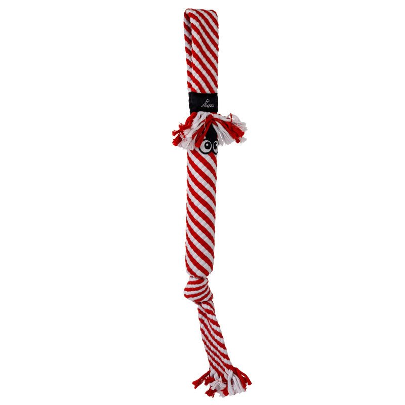 KONG Holiday Scrubz Candy Cane Dog Tug & Fetch Toy toy