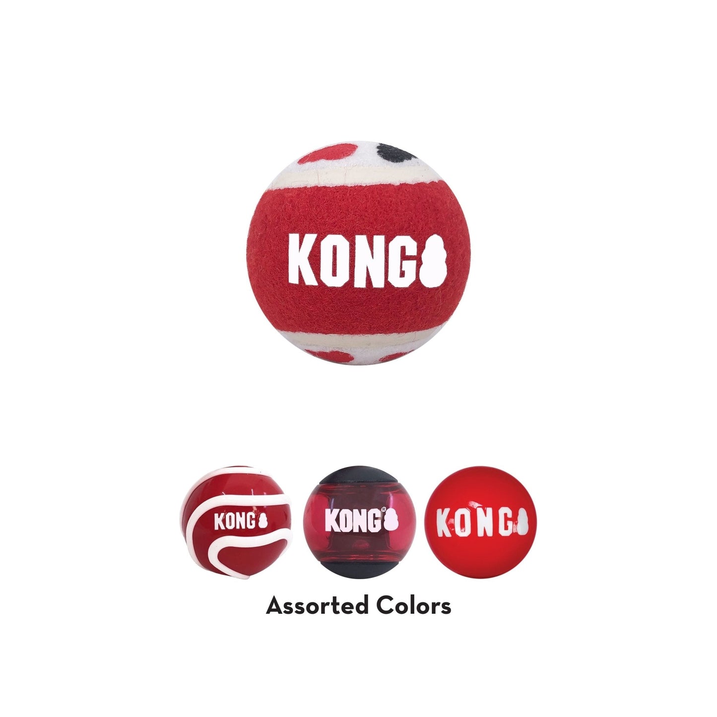KONG Signature Fetch toy Balls, Multi-Pack | Purrfect Pet