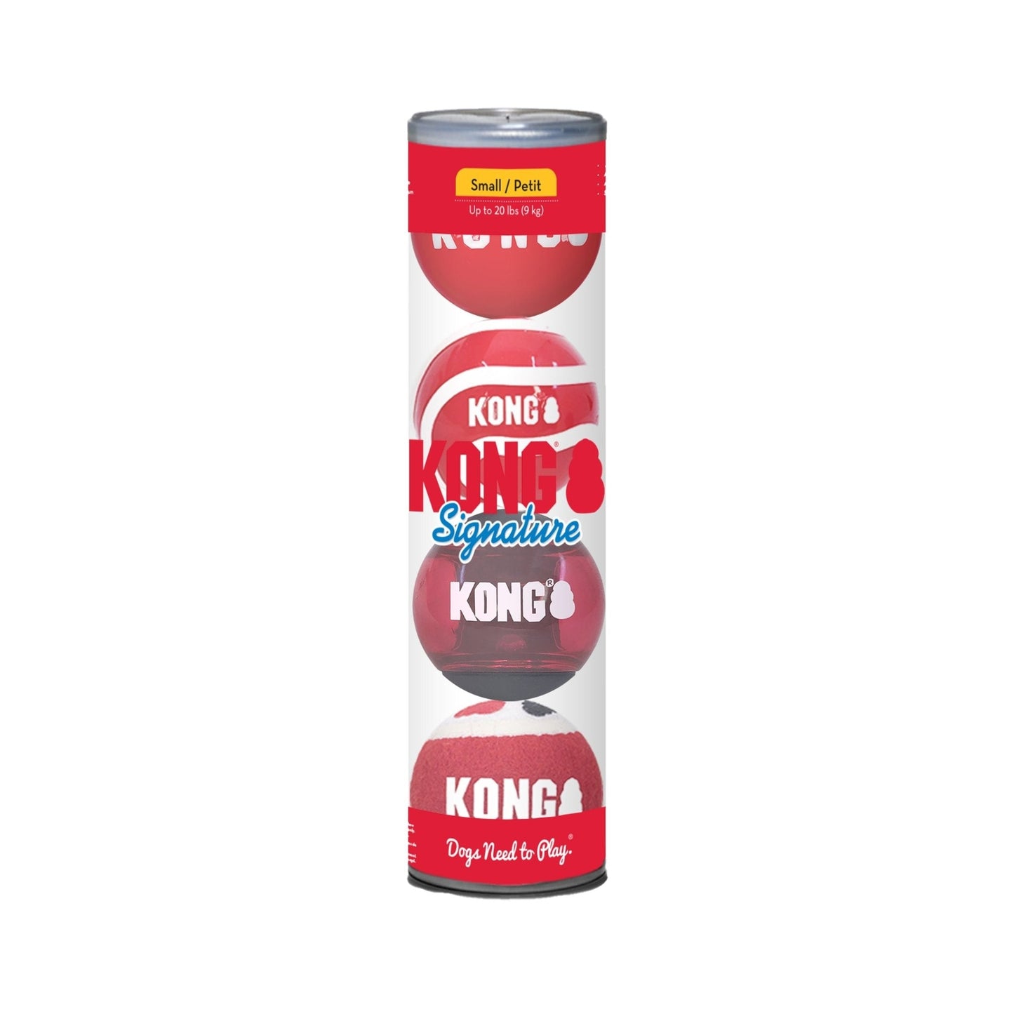 KONG Signature Fetch toy Balls, Multi-Pack | Purrfect Pet