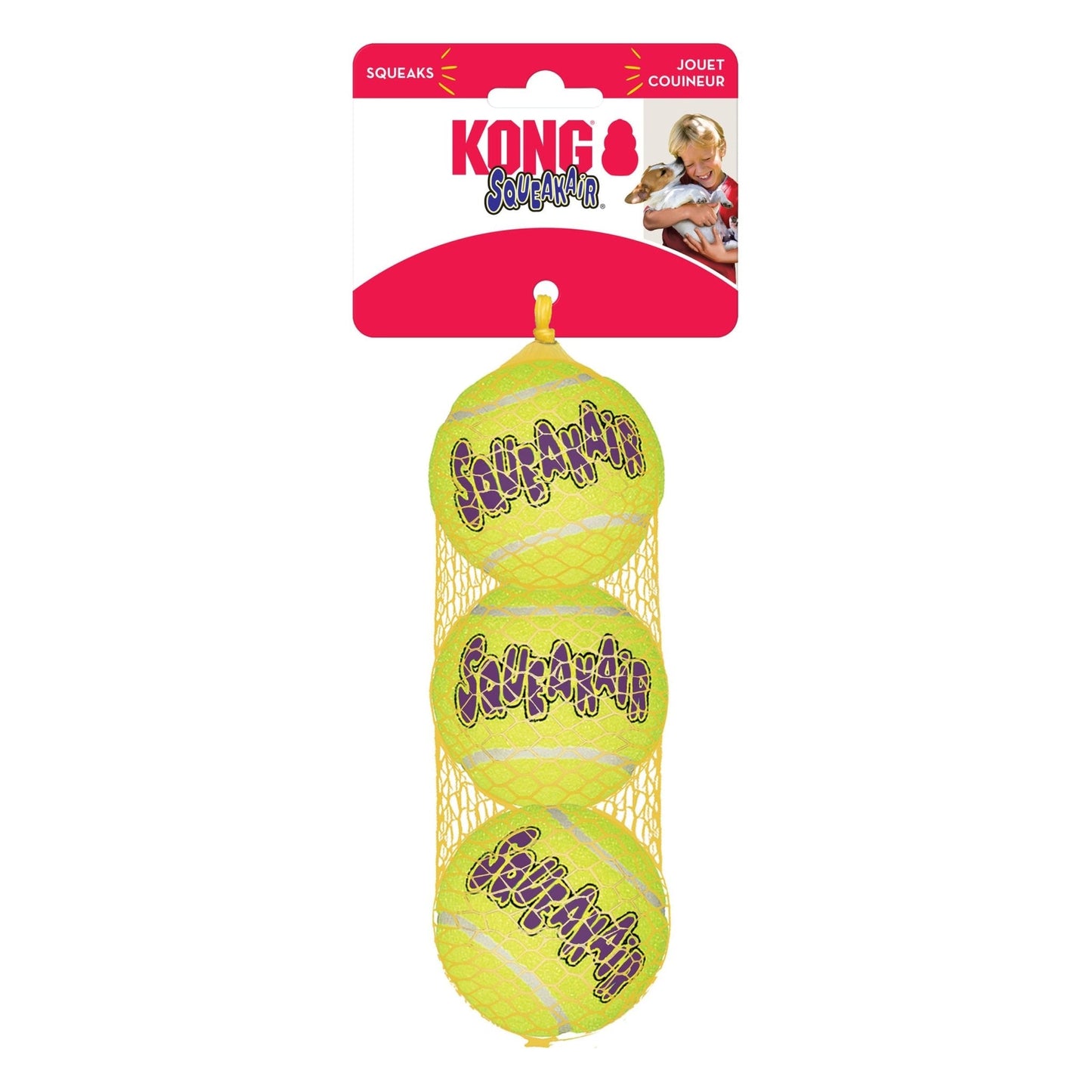 KONG SqueakAir® Ball – Durable Squeaker Tennis Ball toy for