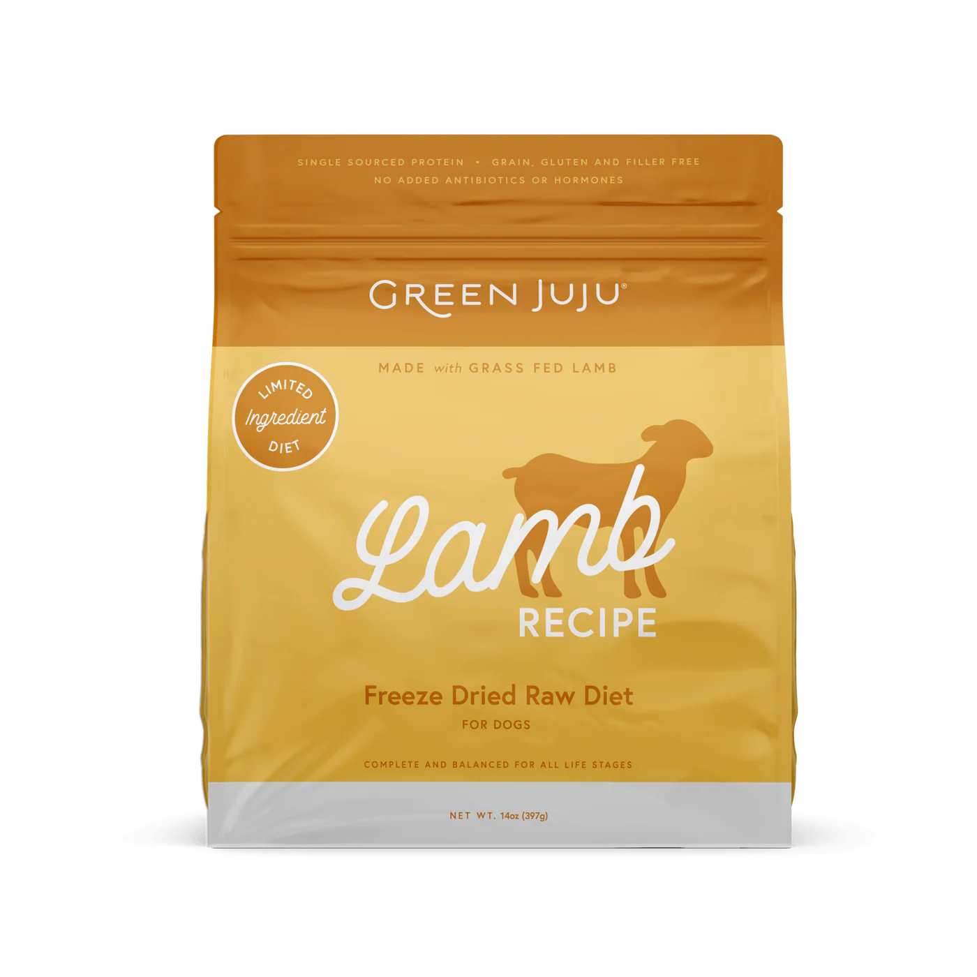 Green Juju Lamb Recipe Freeze Dried Dog Food 14oz 🐑