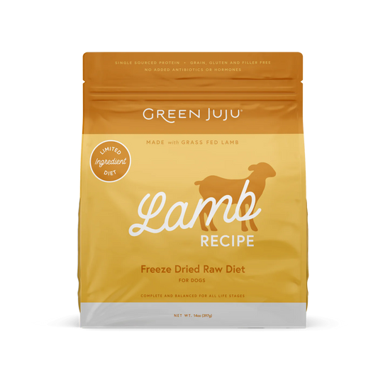Green Juju Lamb Recipe Freeze Dried Dog Food 14oz 🐑