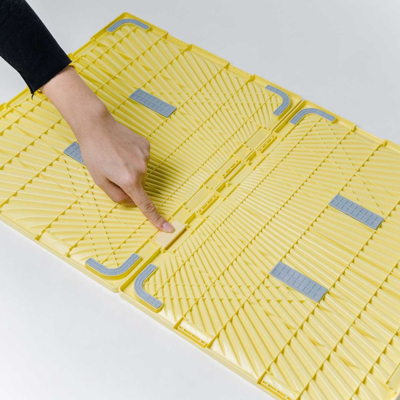 Large cat litter trapping mat by MangoPets with a convenient design for easy cleanup