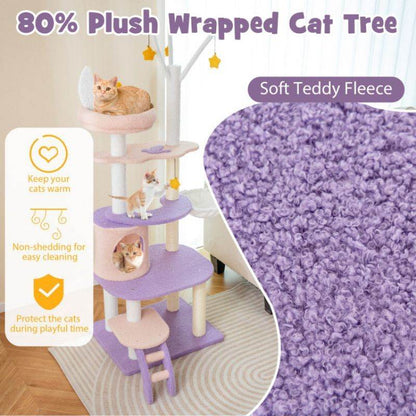 Purrfect Pet Kingdom Large Cat Tower for Multiple Cats Purrfect Pet Kingdom