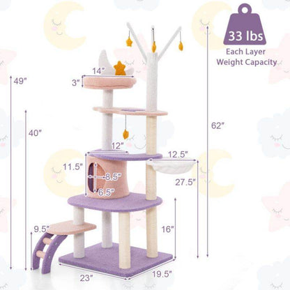 Purrfect Pet Kingdom Large Cat Tower for Multiple Cats Purrfect Pet Kingdom