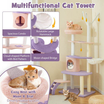 Purrfect Pet Kingdom Large Cat Tower for Multiple Cats Purrfect Pet Kingdom