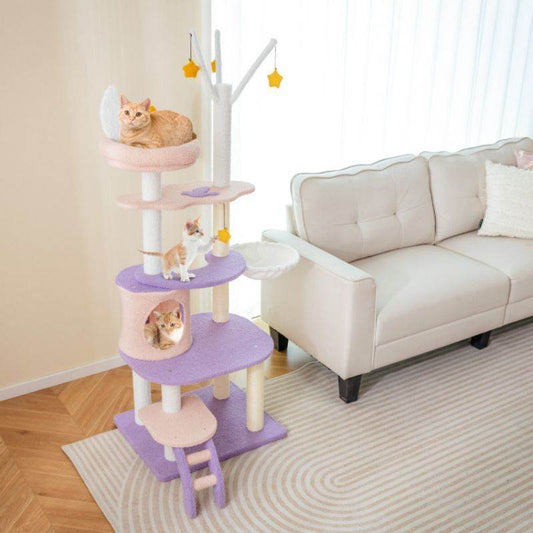 Purrfect Pet Kingdom Large Cat Tower for Multiple Cats Purrfect Pet Kingdom