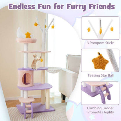 Purrfect Pet Kingdom Large Cat Tower for Multiple Cats Purrfect Pet Kingdom