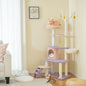 Purrfect Pet Kingdom Large Cat Tower for Multiple Cats Purplish Pink Purrfect Pet Kingdom
