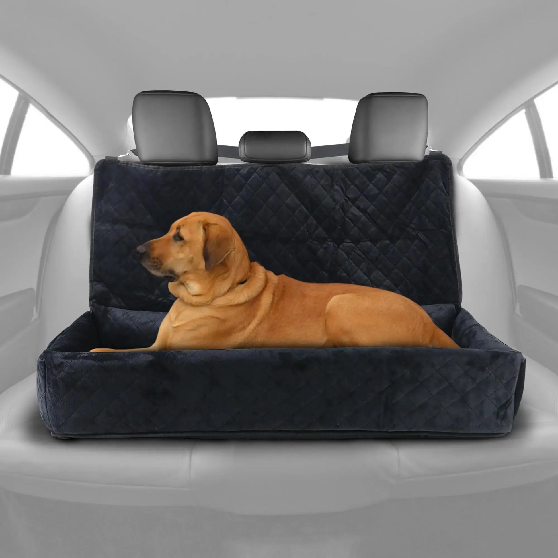 Large Dog Car Seat Booster by Huntley Equestrian in black, perfect for safe travel with big breeds, priced at $99.99.