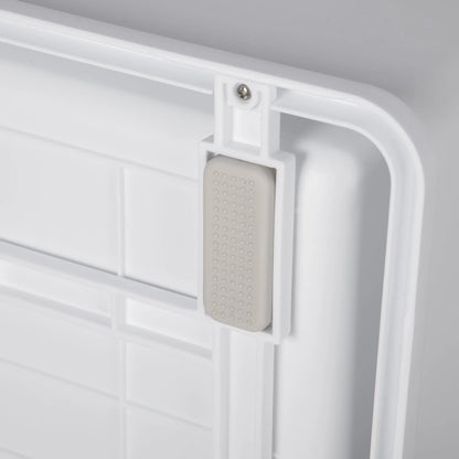 Large Enclosed Cat Litter Box by Purrfect Pet Kingdom in gray, measuring 410x205x525 mm, featuring a front entry and top e...