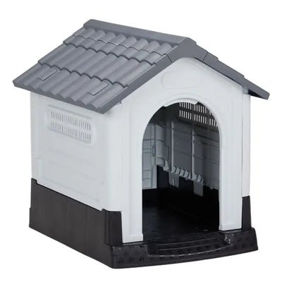 Purrfect Pet Kingdom Large Plastic Dog House - Durable & Weatherproof as picture Purrfect Pet Kingdom