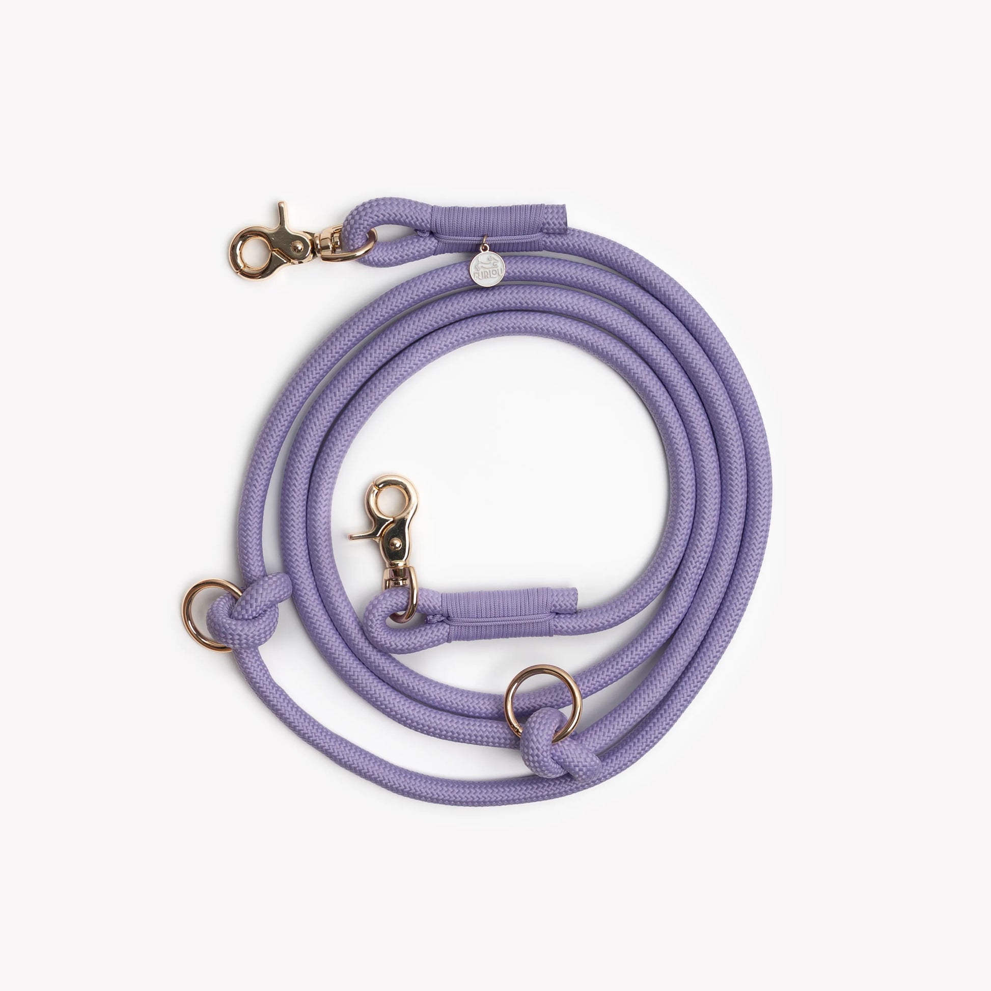Lavender hands-free braided leash from Purrfect Pet Kingdom, perfect for dogs, priced at $40.00.
