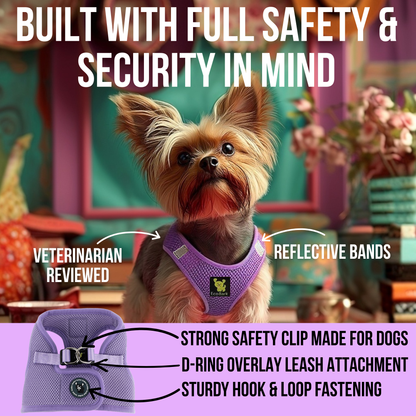Purrfect Pet Kingdom EcoBark Step In Dog Harness - XXXS to Small Breeds- Reflecti (Small (7 to 10 lbs)) - Premium Dog Harnesses