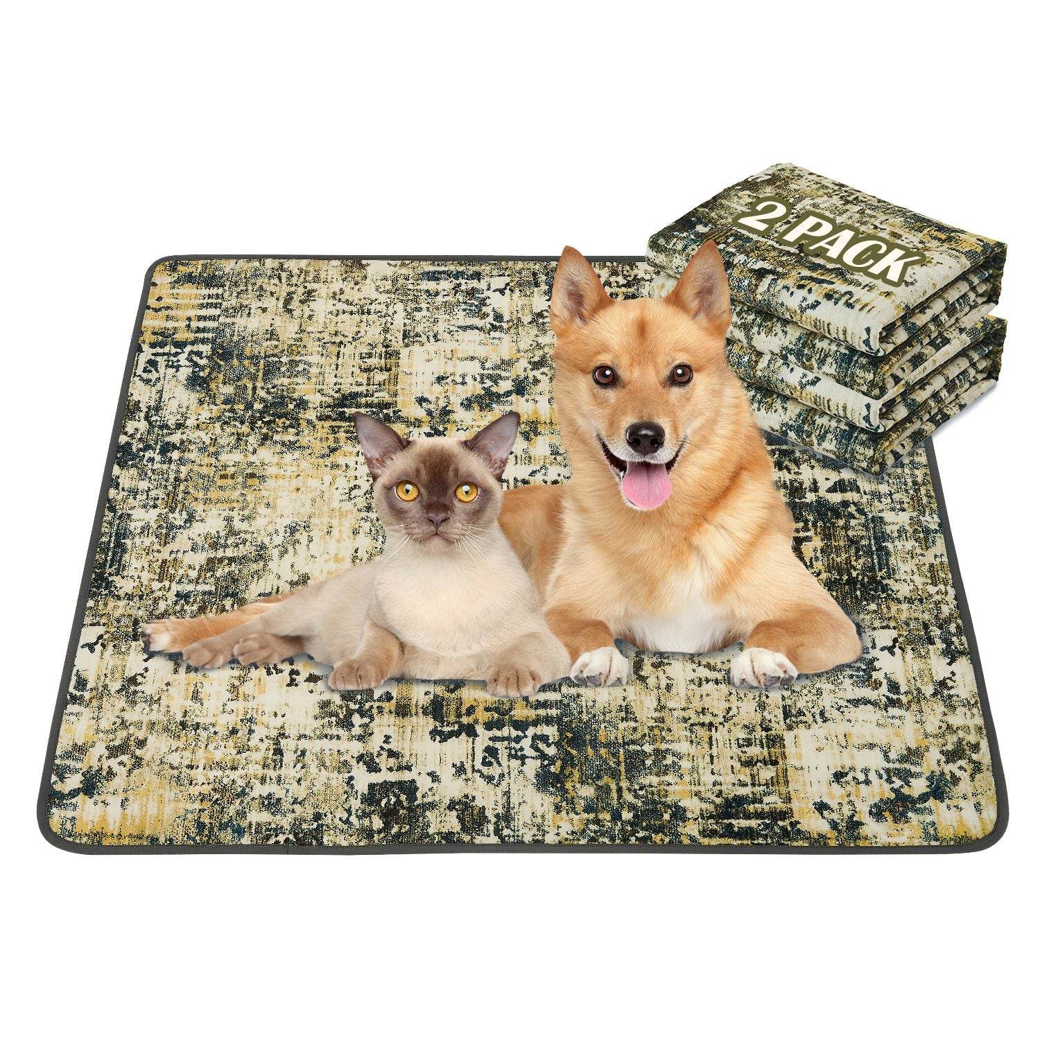 Purrfect Pet Kingdom Leakproof Cat and Dog Pee Pad 2-Pack 36"*41"(Pack of 2) Purrfect Pet Kingdom