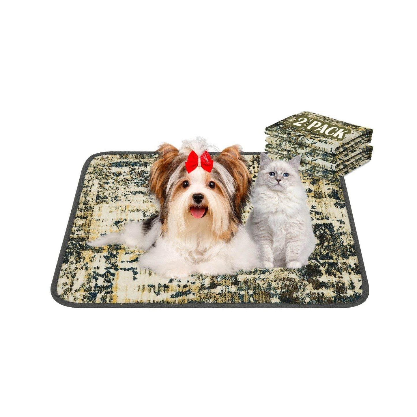 Purrfect Pet Kingdom Leakproof Cat and Dog Pee Pad 2-Pack 18"*24"(Pack of 2) Purrfect Pet Kingdom