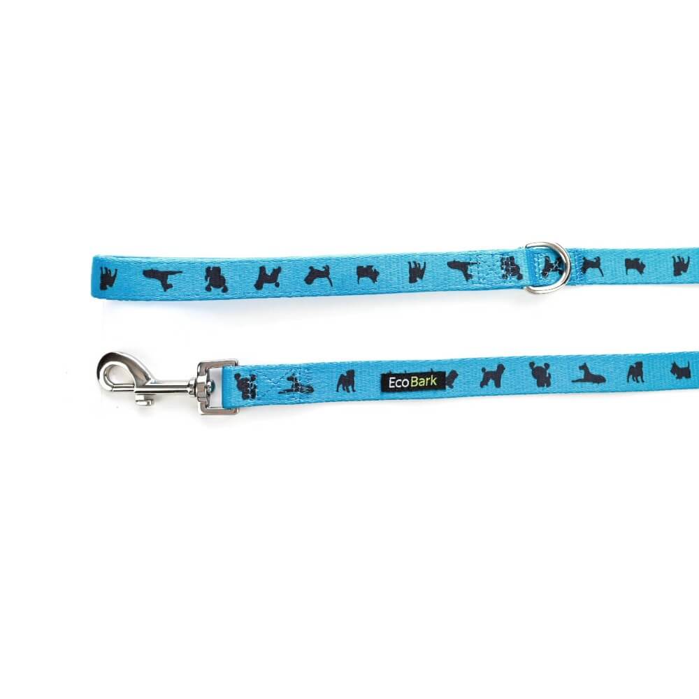 Dog Leash EcoBark Sky Blue Leash- Padded Comfort Grip Padded - gallery product image for dog leash