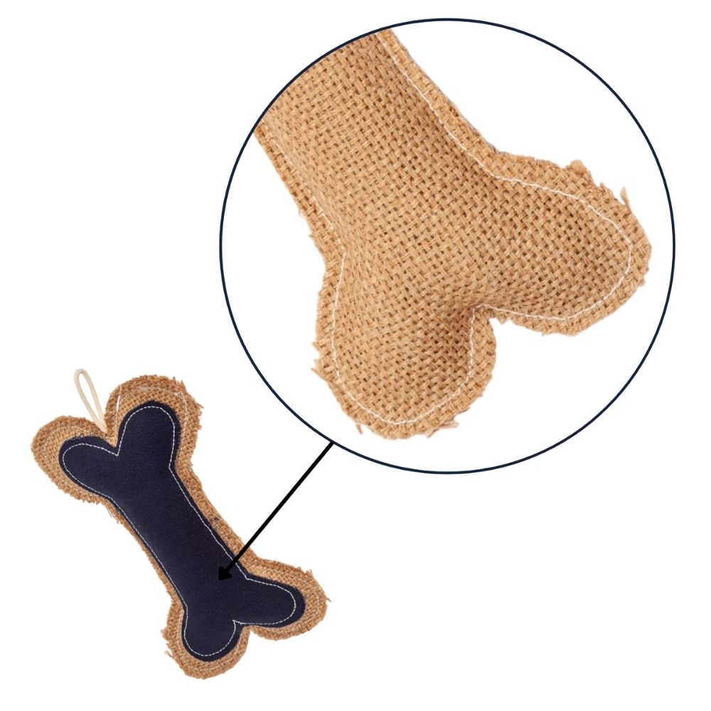 Dog Treats Country Living Jean Leather-Jute Bone Pillow Chew - gallery product image for dog treats