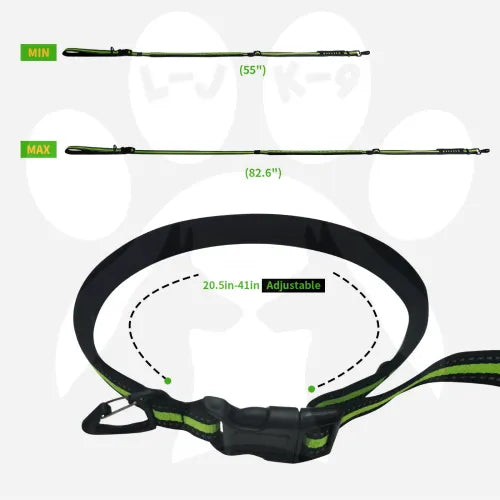 LeonaJ K-9 Co.? | LJM American Brand | LeonaJmarie - Dog Leash Bungee Hands-Free by LeonaJ K-9 Co.? LJM Brand - Dog Leashes