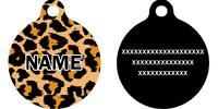 Leopard Print HD Dog ID Tag