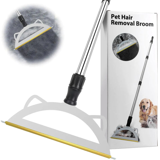 Carpet rake for pet Hair Removal 49”Adjustable Long Handle Advanced Pet Hair Removal Tool Reusable Dog Cat Hair RemoverPet Hair Removal BroomEmbedded Fur Removal from Low Pile Rugs Stairs - Mimarta - n/a - B0DJWPDL47