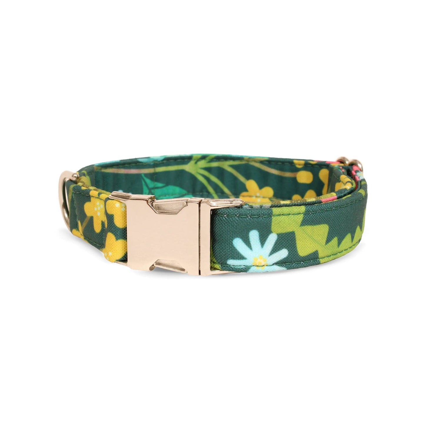 K9 Outdoors Recycled Dog Collar with Colorful Floral Design for Eco-Friendly Pet Owners