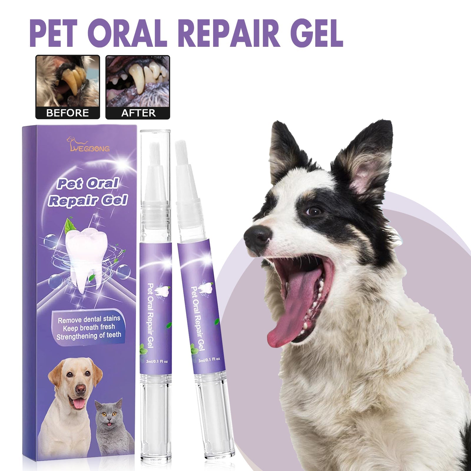 Pet Toothbrush with Oral Care for Dogs and Cats for effective dental hygiene