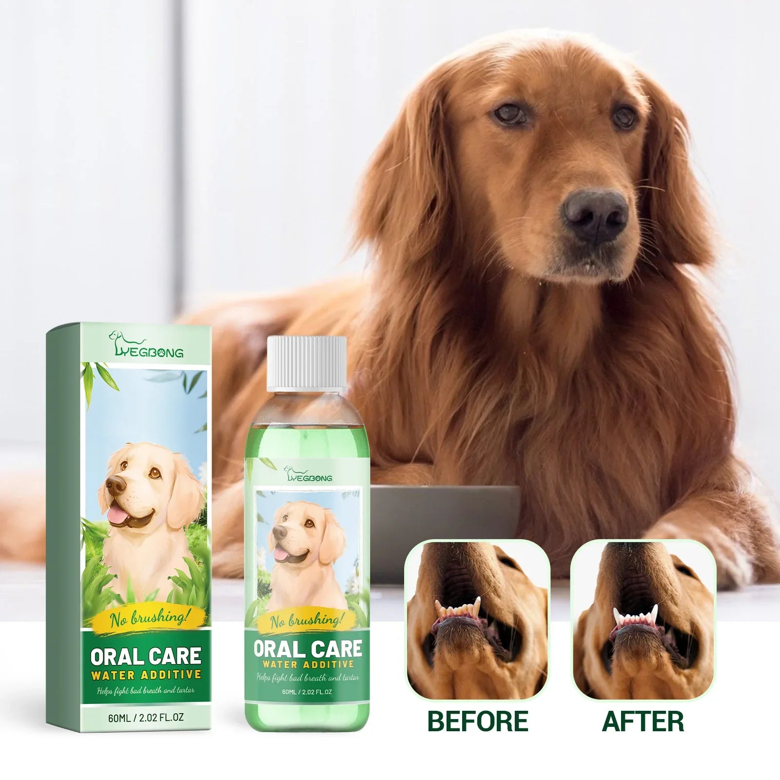 Tail Chasers dog ear and dental cleaning kit with water additive for effective oral care