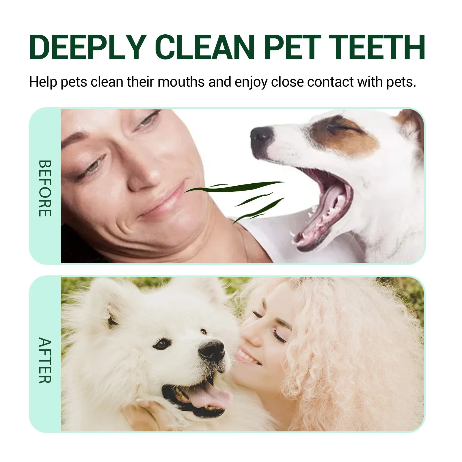 Dog ear and dental cleaning kit for effective pet dental care and hygiene with happy pet owners